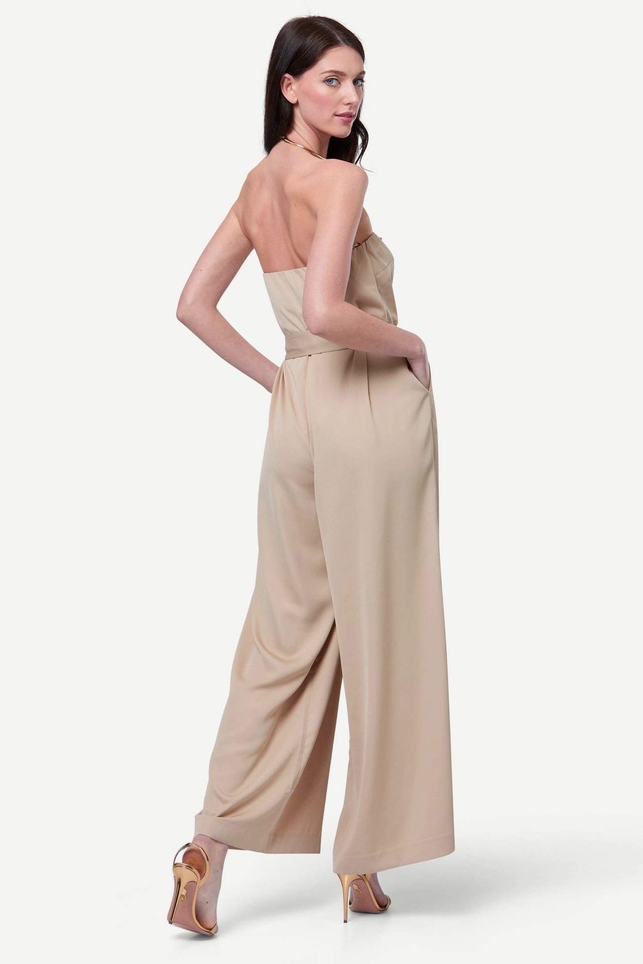 Zafur's Abbie Jumpsuit in Gilded Beige
