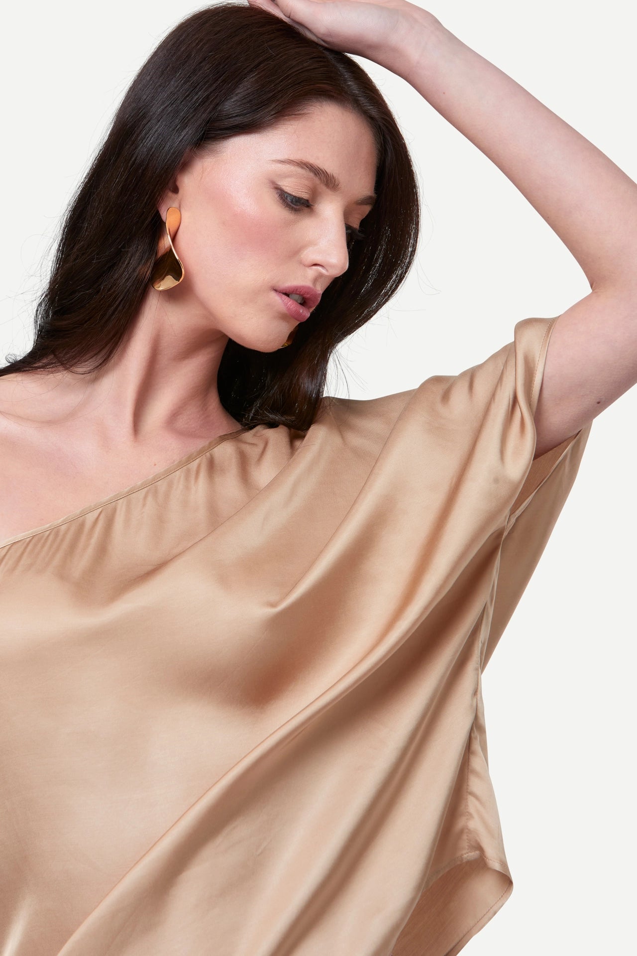 Date Night Top in Gilded Beige