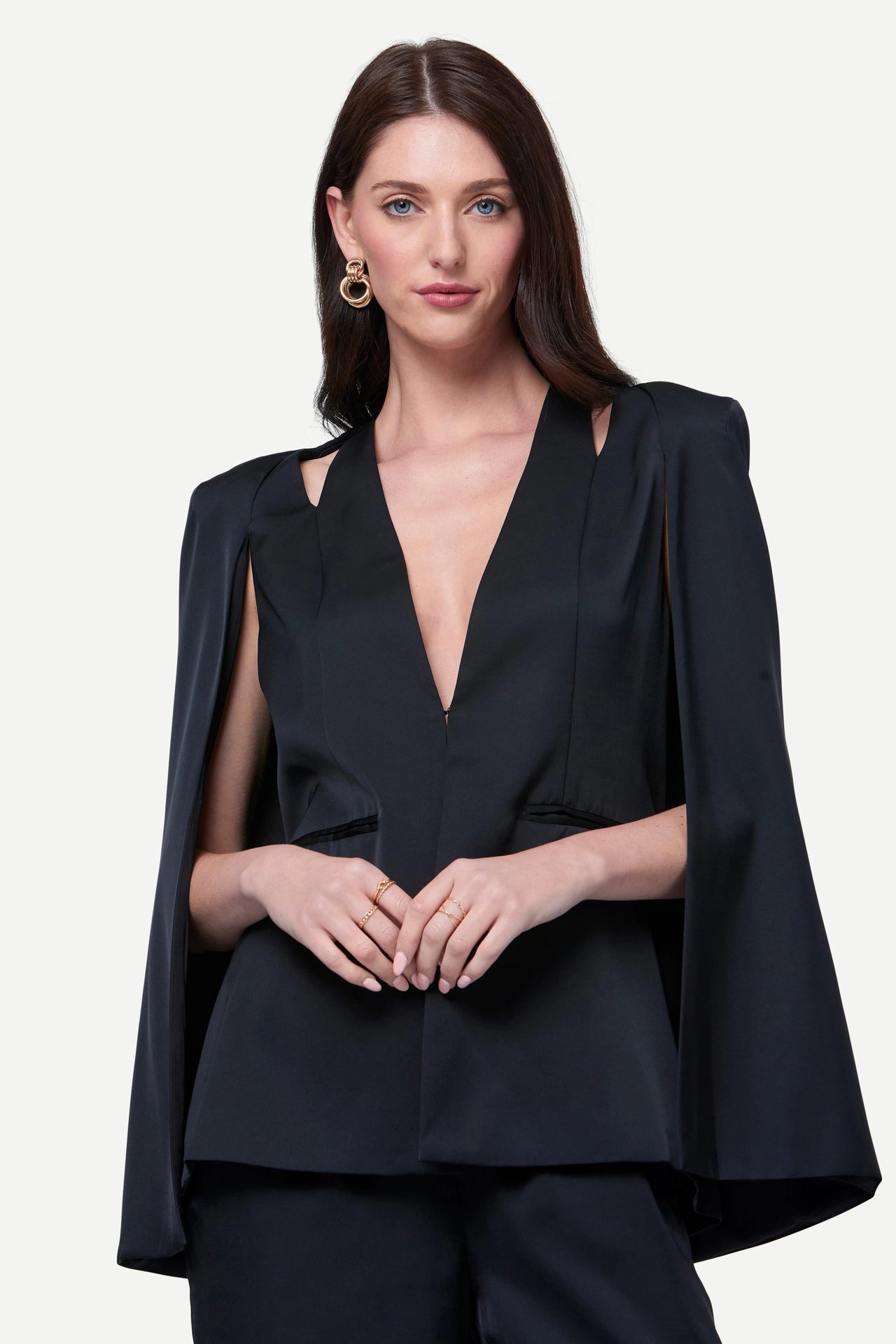 Zafur's Medinah Satin Blazer in Black