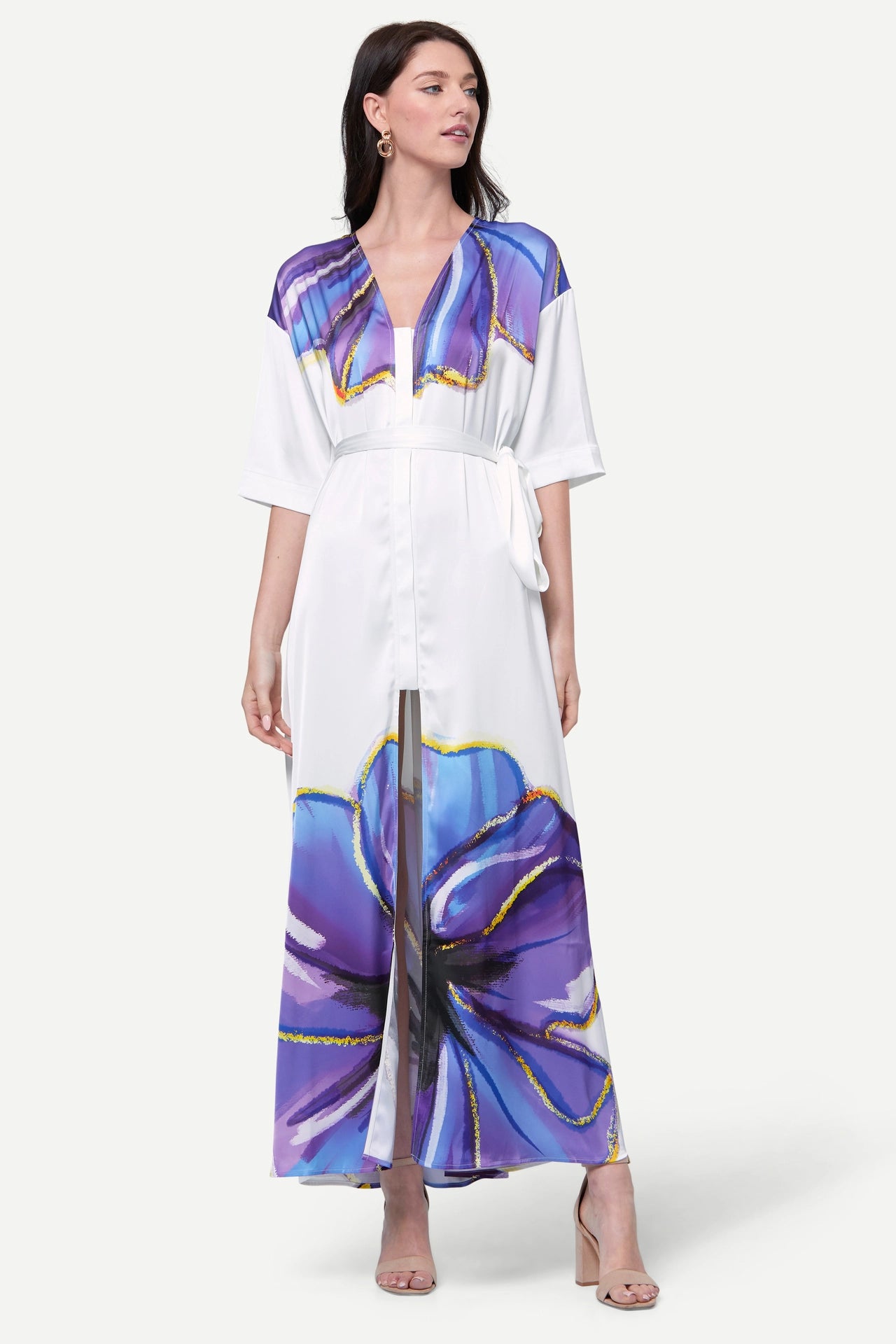 Zafur Santorini Dress in Flower Print