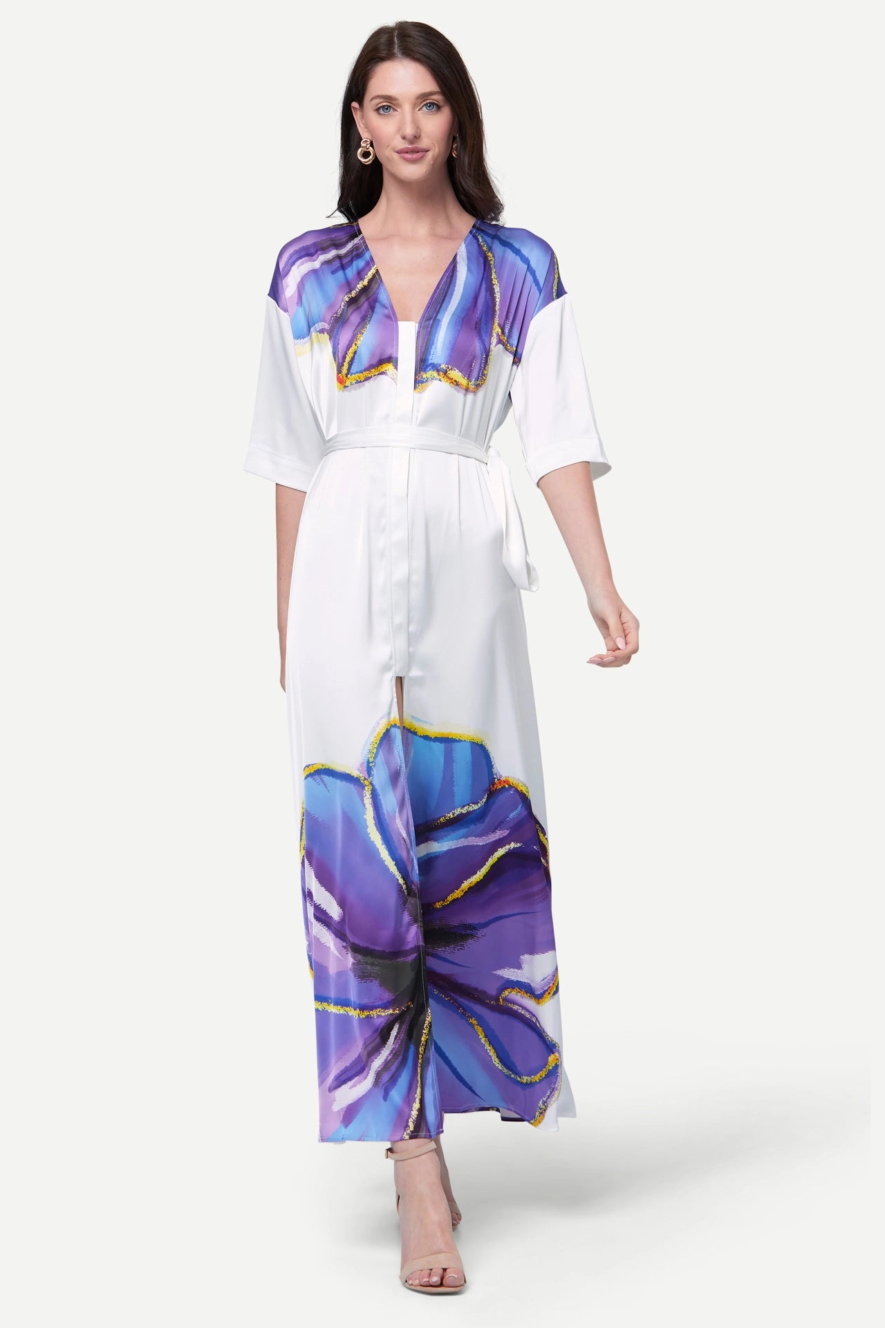 Zafur Santorini Dress in Flower Print