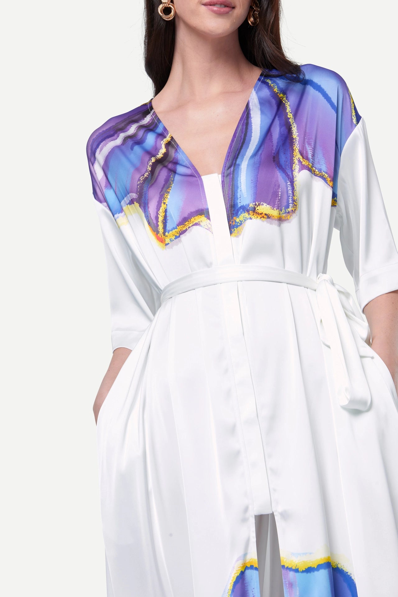 Zafur Santorini Dress in Flower Print