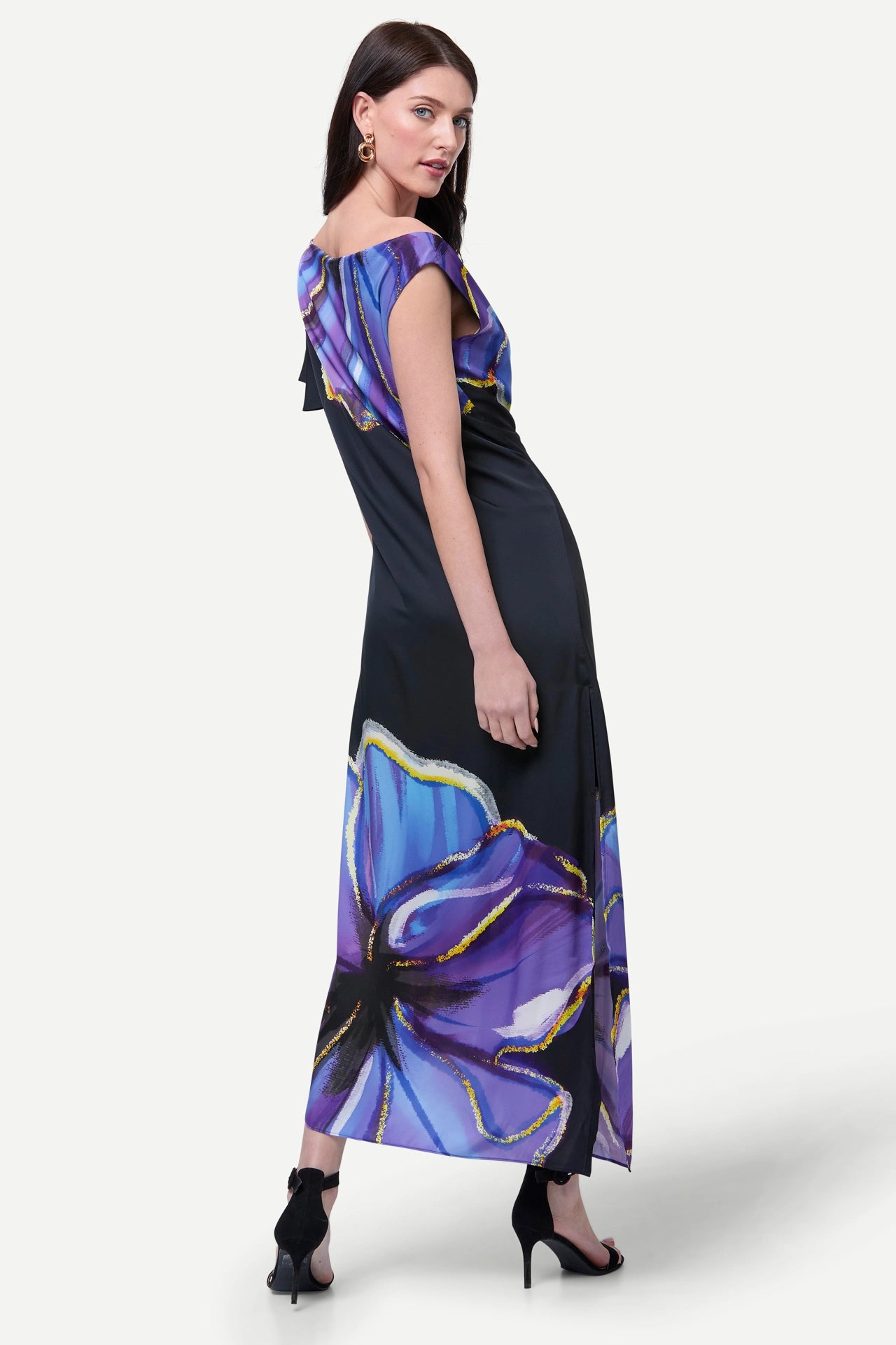 Zafur Shannen Off the Shoulder Dress in Flower Print