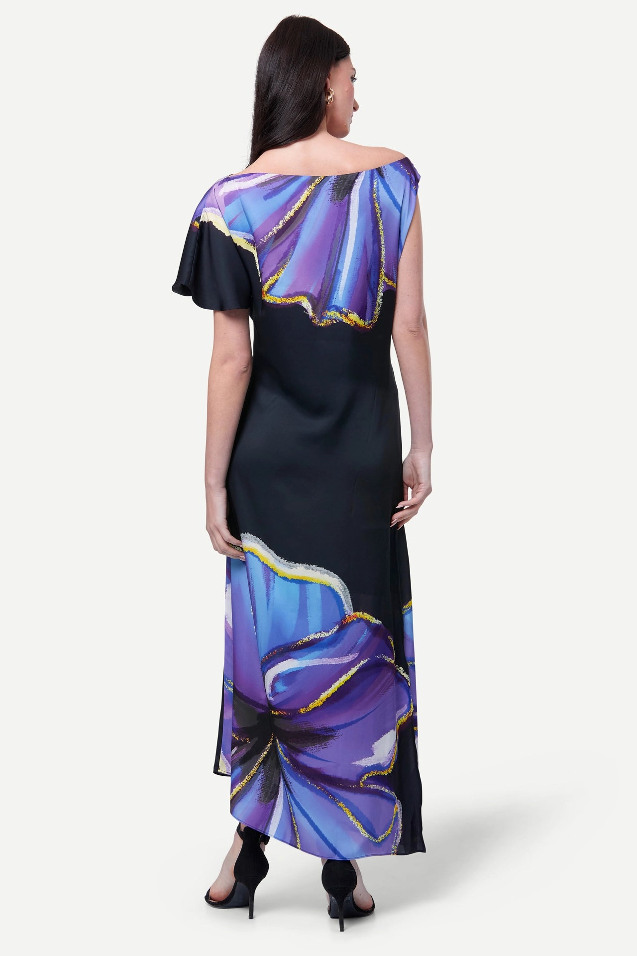 Zafur Shannen Off the Shoulder Dress in Flower Print