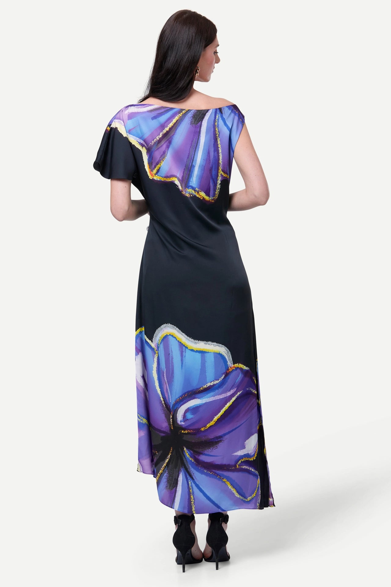 Zafur Shannen Off the Shoulder Dress in Flower Print