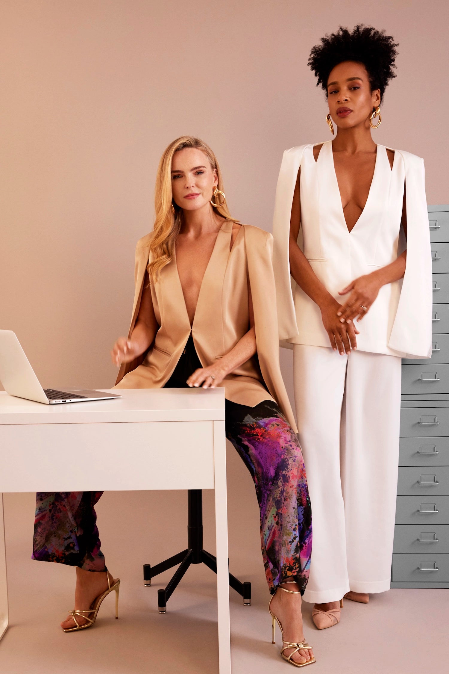Zafur's Medinah Satin Blazer in Gold