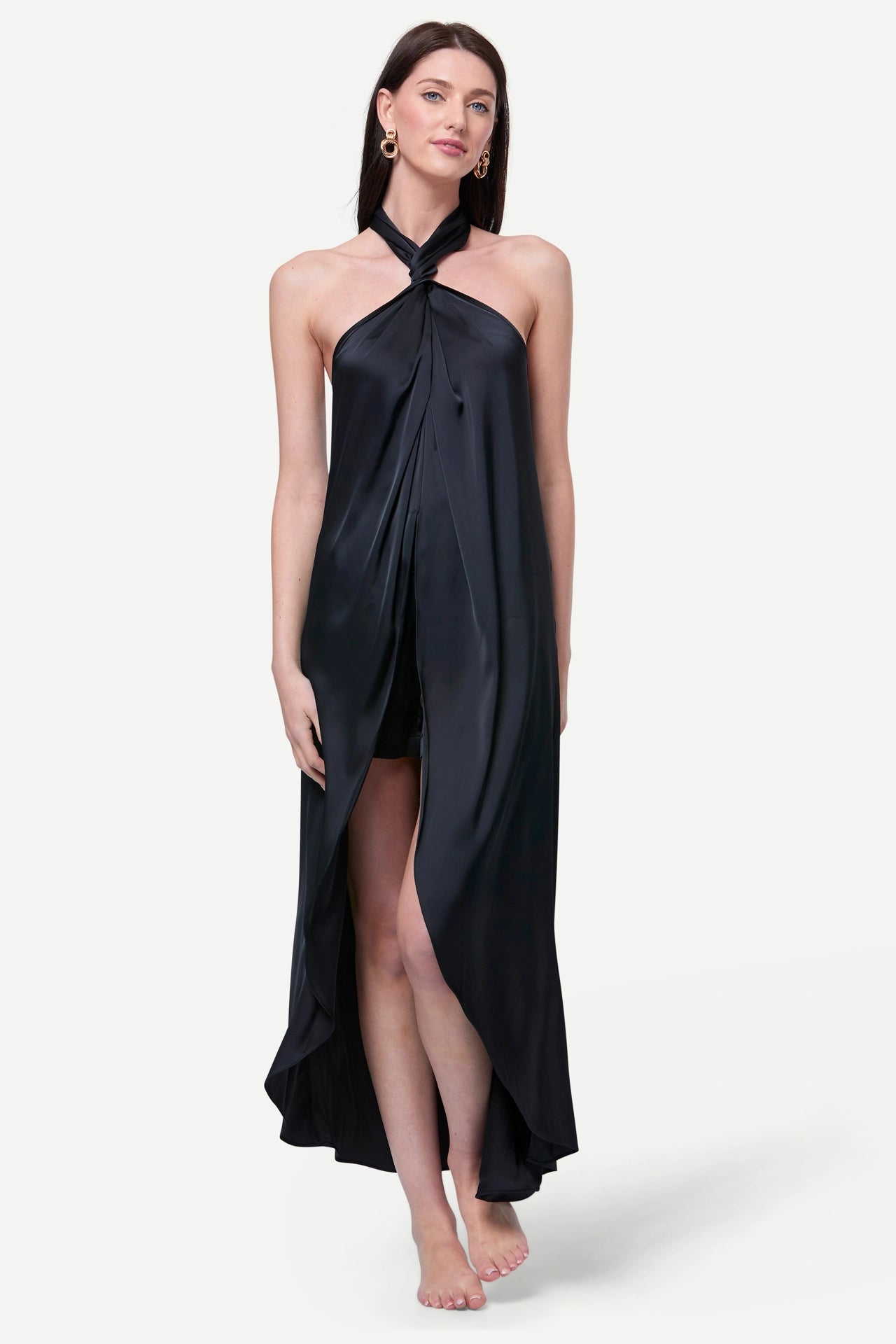 Zafur's Amalfi Beach Dress in Black