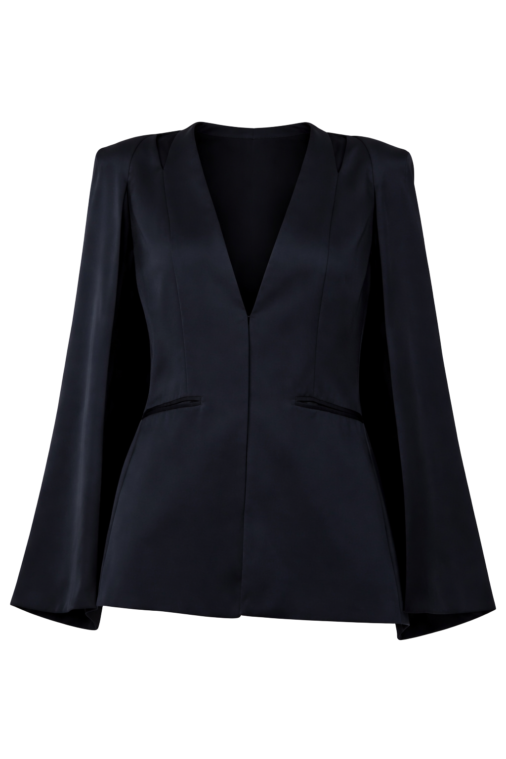 Medinah Cape Blazer in Caviar