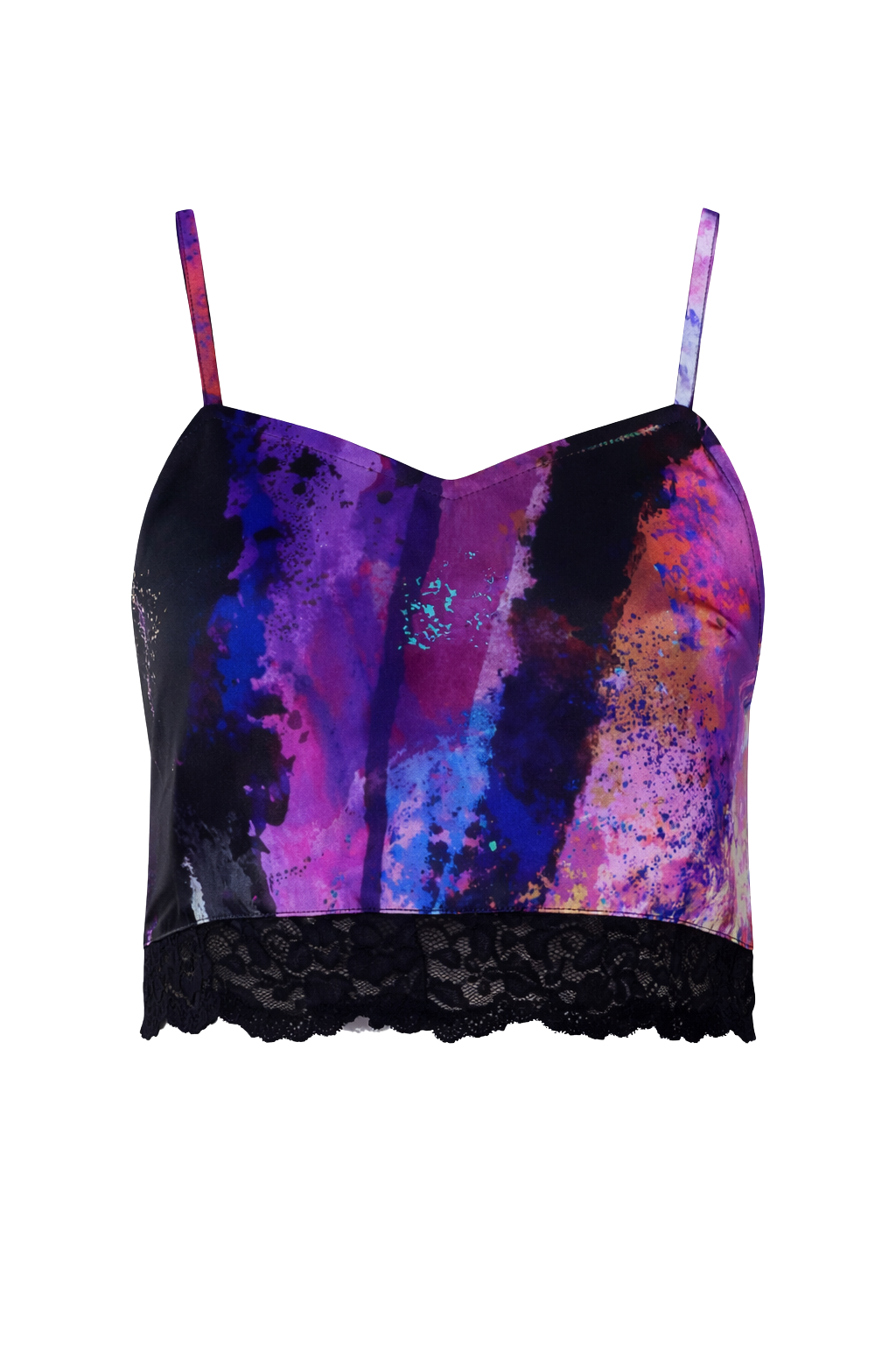 Half Cami in Brushstroke Print