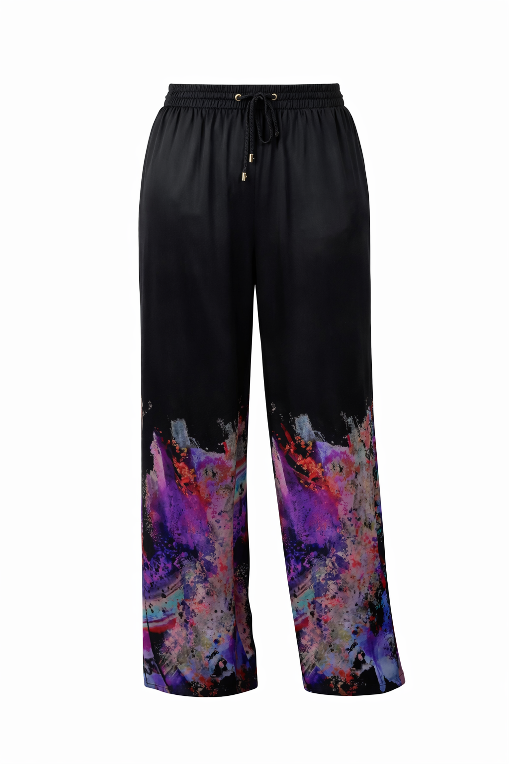 Mayfair Trouser in Brushstroke Print/Caviar