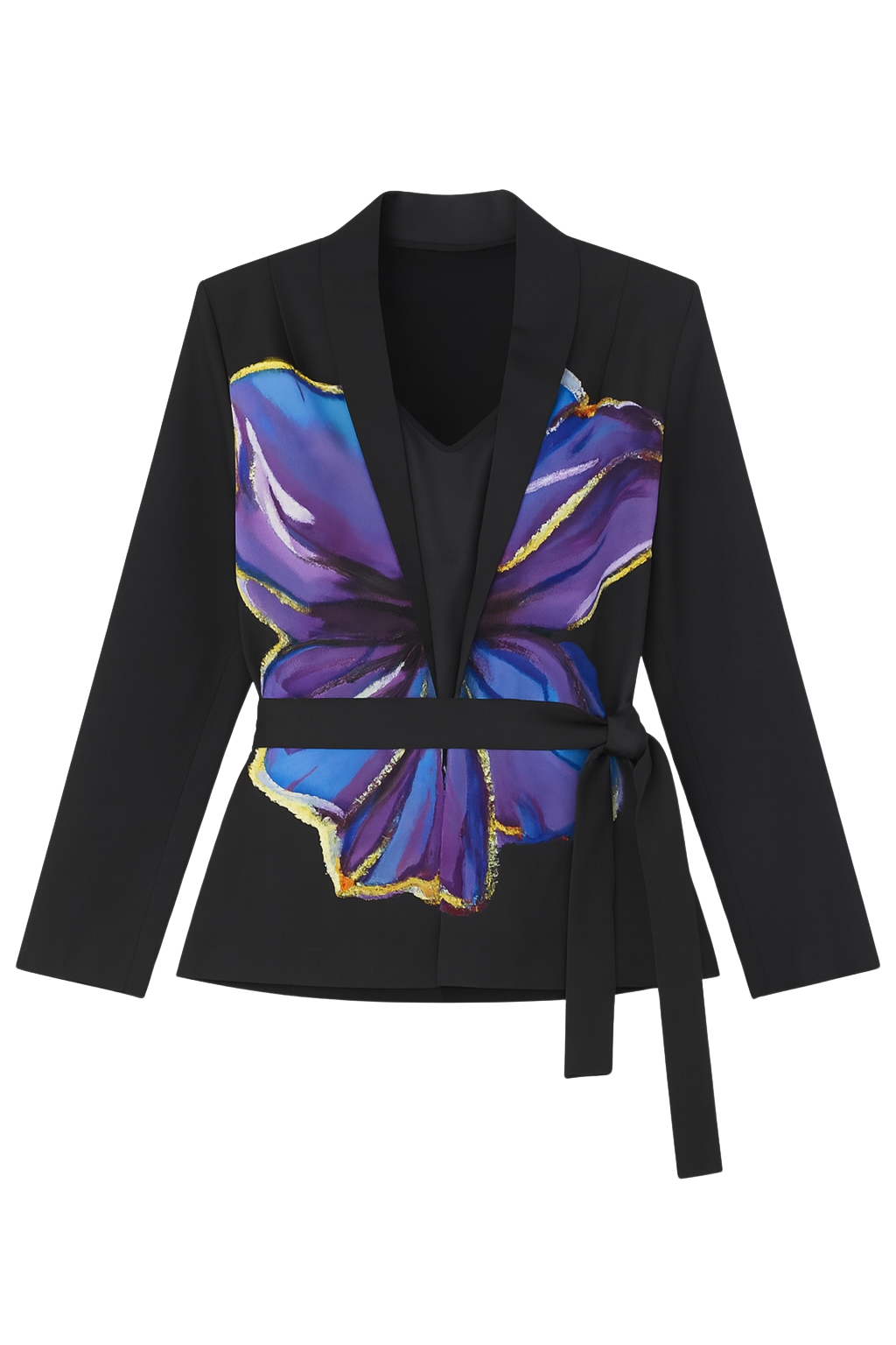Mayfair Blazer in Flower Print/Caviar